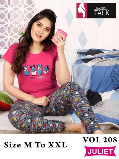 Shinker Ns Vol 208 By Fashion Talk Hosiery Cotton Night Suit Collection